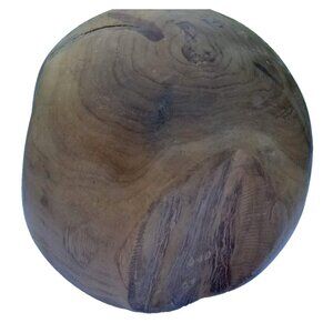 Threshold Solid Teak Wood Ball Sphere 8” Home Decor Natural Rustic Unique NEW